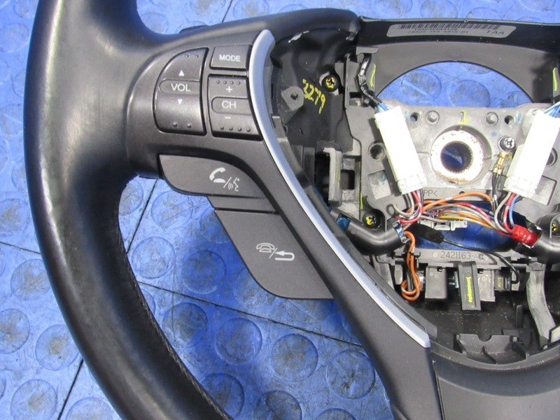 09-14 Acura TL 3.5L Black Leather Steering Wheel OEM Cruise Phone Swit