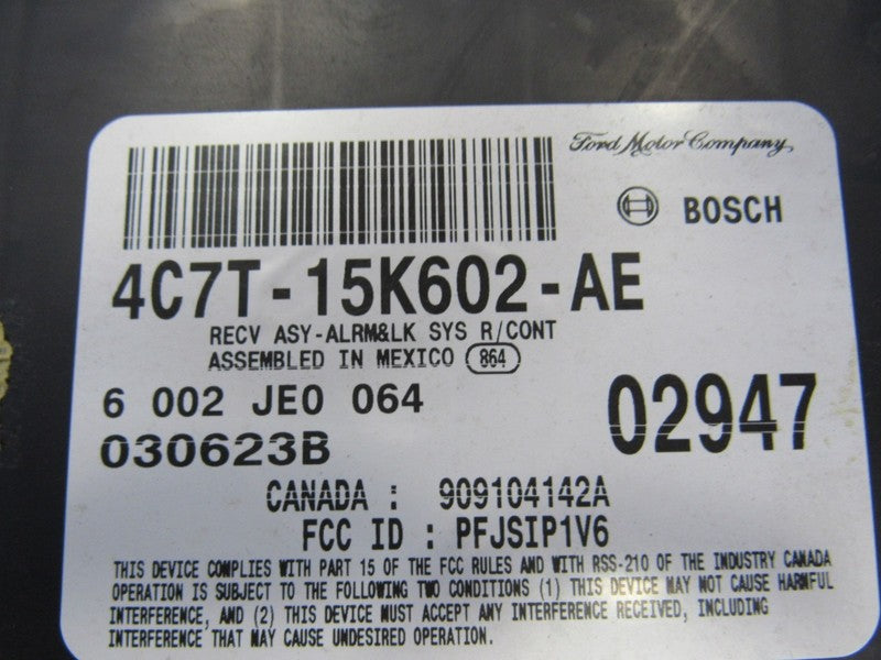 04-07 Ford F250 F350 Multifunction Anti-Theft Keyless Module 4C7T-15K6