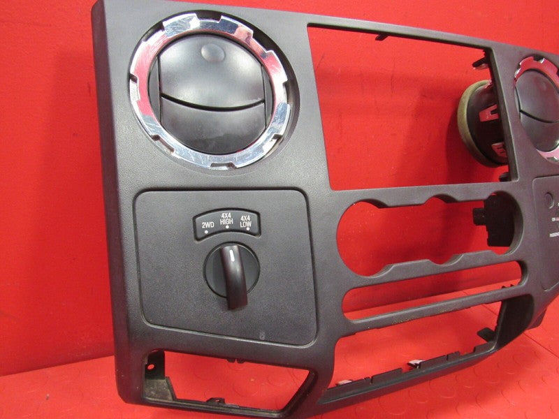 08-10 Ford F250 F350 Super Duty Heater Radio Bezel Surround Trim Black