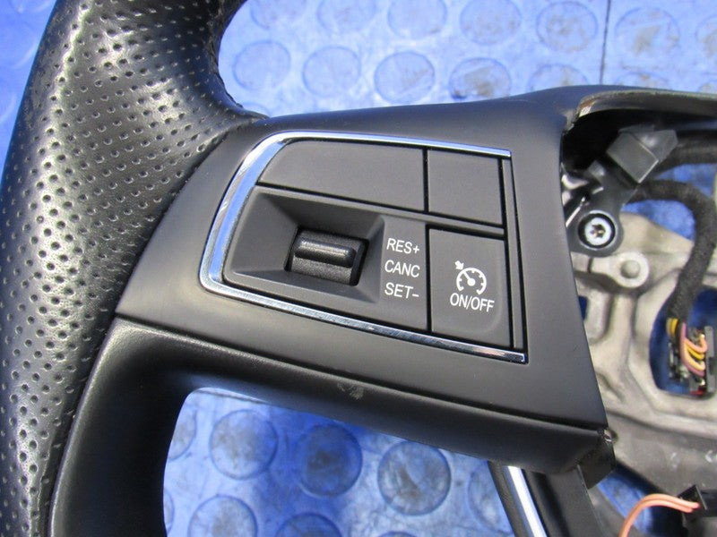 18-21 Maserati Ghibli Perforated Leather Steering Wheel W/ Switches Bl