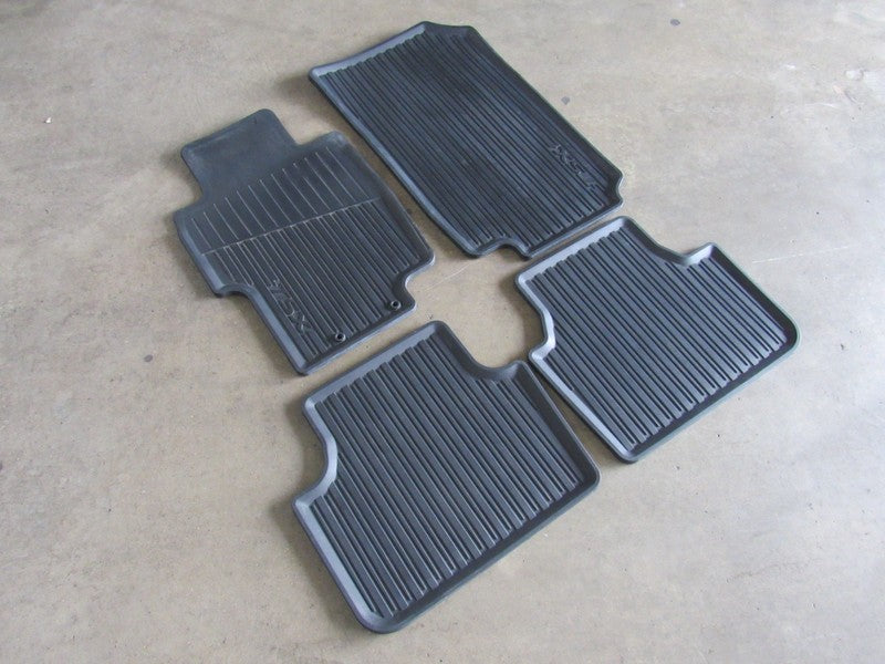 04-08 Acura TSX Original All-Season Black Rubber Floor Mats Set Liners