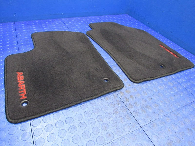 12-19 Fiat 500 Abarth Left Right Carpeted Floor Mat Set Pair Black Gen