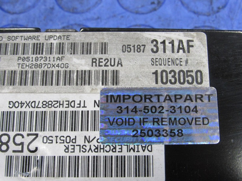 PROGRAMMED PLUG & PLAY 08 Grand Cherokee 5.7 ECM 05187311AF 311 PROG 3