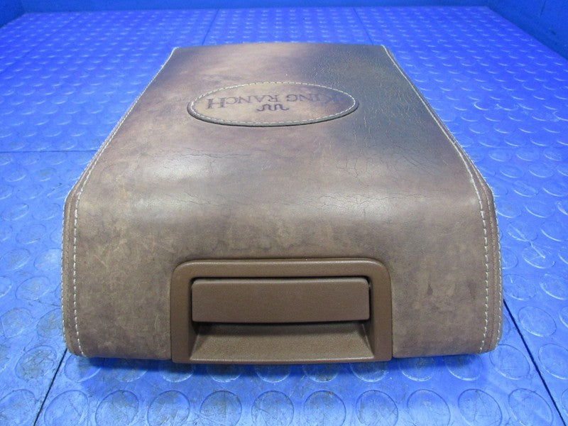 04-08 Ford F150 King Ranch Leather Center Console Armrest Lid Brown 29