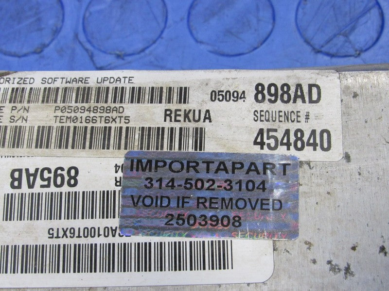 PROGRAMMED PLUG & PLAY 06 Grand Cherokee 3.7 V6 AWD ECM 05094898AD 898