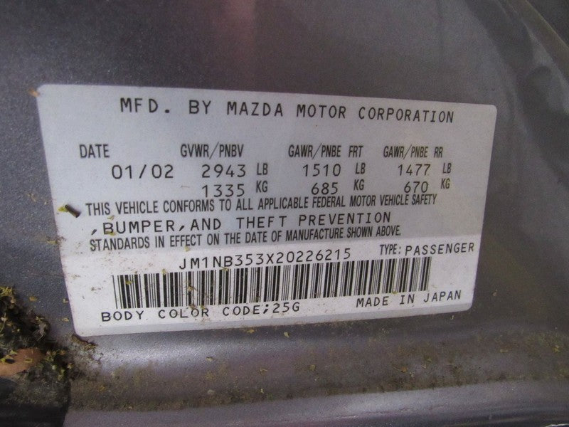 01-05 Mazda Miata MX-5 NB2 Left LH Driver Side Taillight Tail Light La