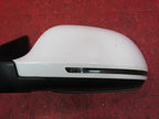 08-09 Audi A5 S5 Left Driver Side Power Door Mirror Blind Spot Ibis Wh