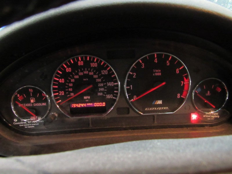 99-00 BMW Z3 M Coupe 6cyl 3.2L Manual Instrument Cluster W/Chrome Trim