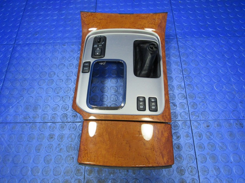 03-07 Lexus LX470 UZJ100 Console Shifter Door Bezel Cup Holder Woodgra