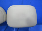 08-13 Toyota Highlander Second Row Rear Seat Headrests Tan Leather Set