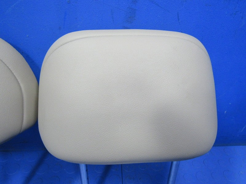 08-13 Toyota Highlander Second Row Rear Seat Headrests Tan Leather Set