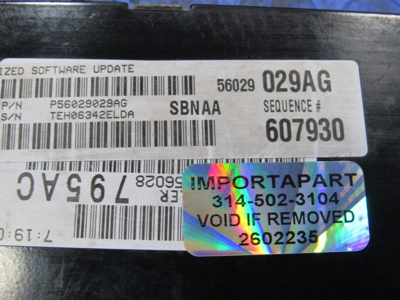 PLUG & PLAY 04 Dodge Durango 4.7L V8 4x4 Engine Computer ECU 56029029 