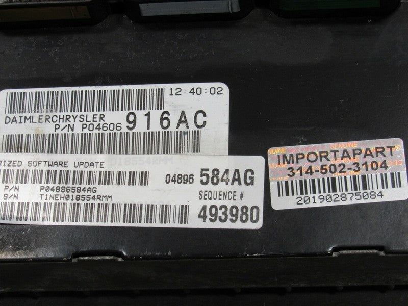 05 Stratus Sebring 2.7L V6 ECU ECM PCM Engine Computer 04896584 584 PR