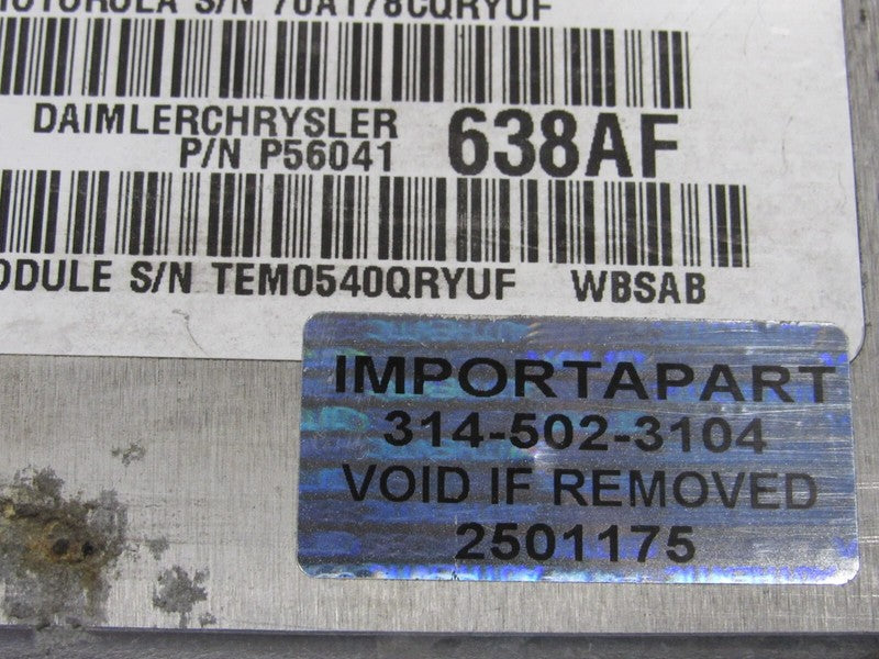 PROGRAMMED PLUG & PLAY 00 Grand Cherokee 4.0L ECM 56041638AF 638 PROG 