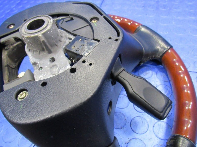 02-05 Lexus SC430 Driver Steering Wheel Wood Grain Black Leather OEM 2