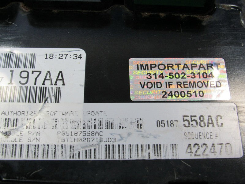 PLUG & PLAY 07 Caravan Town & Country 3.8 Engine Computer ECU 05187558