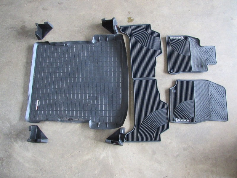 98-07 Lexus LX470 All Weather Floor Mats Cargo Mat Rubber Black SET 30