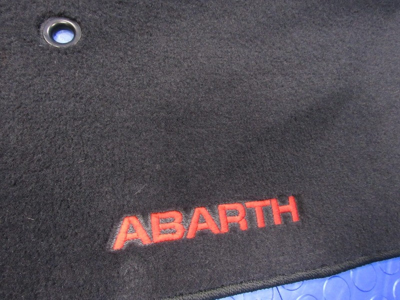 12-19 Fiat 500 Abarth Left Right Carpeted Floor Mat Set Pair Black Gen