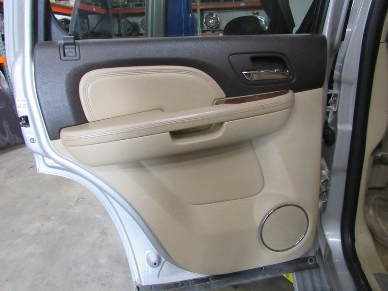 07-09 Yukon Denali Left LH Driver Side Rear Door Trim Panel Cashmere