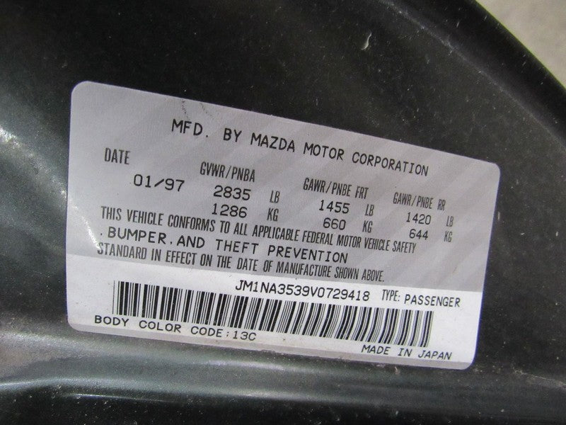 95-97 Mazda Miata MX-5 NA AC Heater Climate Control Panel