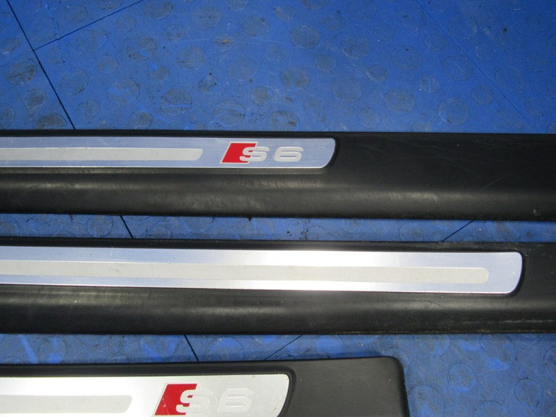 05-11 Audi S6 Door Sill Cover Protector Plate Lower Trim Plaque Set of