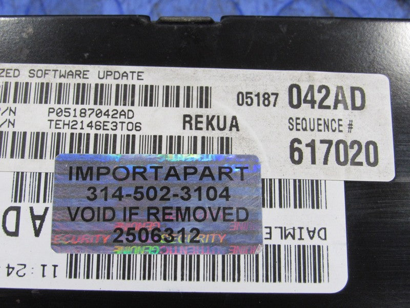 PROGRAMMED PLUG & PLAY 07 Grand Cherokee 3.7L ECM 05187042AD 042 PROG 