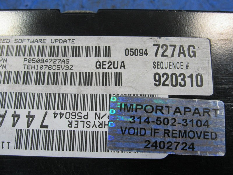 PROGRAMMED PLUG & PLAY 06 Jeep Commander 5.7L 4X2 ECU 05094727AG 727 P