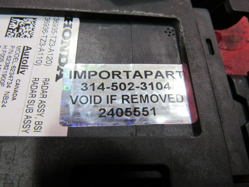 15-17 Acura TLX Rear Blind Spot Detection Radar Sensor 36930-TZ3-A120 