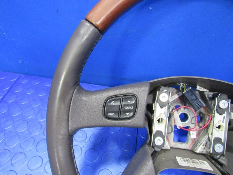 03-06 Escalade Yukon Denali Leather Wrapped Wood Grain Steering Wheel 
