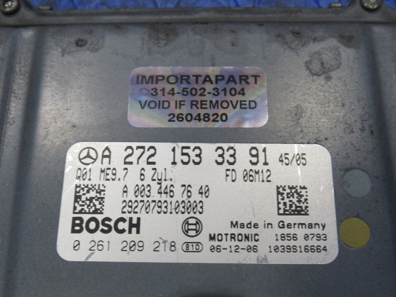 07 Mercedes C280 SLK280 ECU ECM PCM Engine Computer UNLOCKED 272 153 3