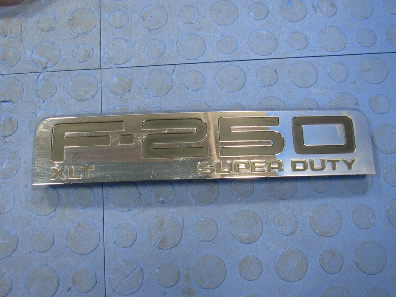08-10 Ford F250 Super Duty XLT Power Stroke RH Passenger Fender Badge 