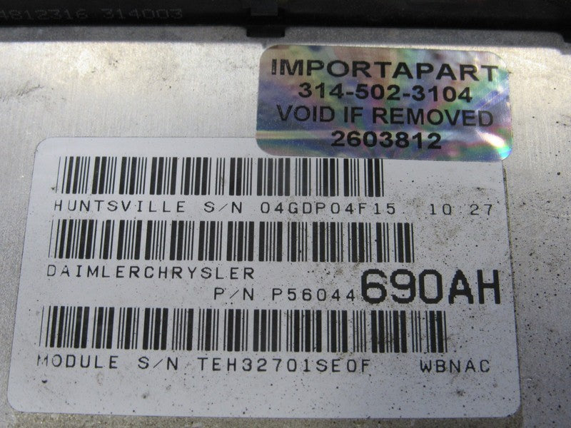 PROGRAMMED PLUG & PLAY 01 Grand Cherokee 4.7L AT ECU 56044690AH 690 PR