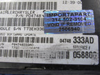 PROGRAMMED PLUG & PLAY 04 Pacifica 3.5 FWD ECM 333 04748333AD PROG 694