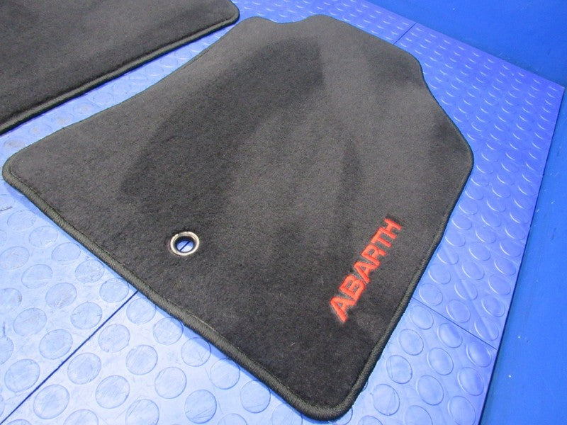 12-19 Fiat 500 Abarth Left Right Carpeted Floor Mat Set Pair Black Gen