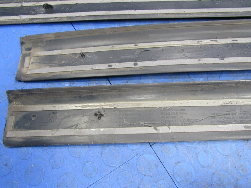 05-11 Audi S6 Door Sill Cover Protector Plate Lower Trim Plaque Set of