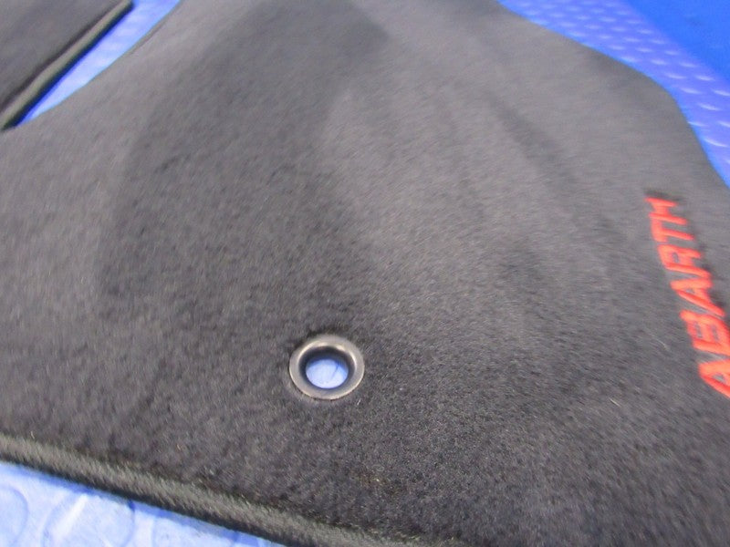 12-19 Fiat 500 Abarth Left Right Carpeted Floor Mat Set Pair Black Gen