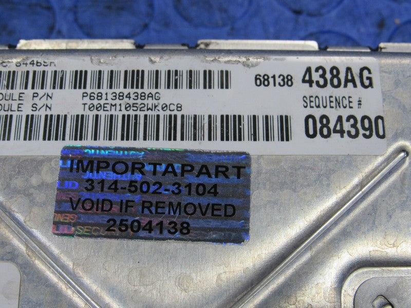 PROGRAMMED PLUG & PLAY 12 Dodge Charger 3.6L AT RWD ECM 68138438AG 438