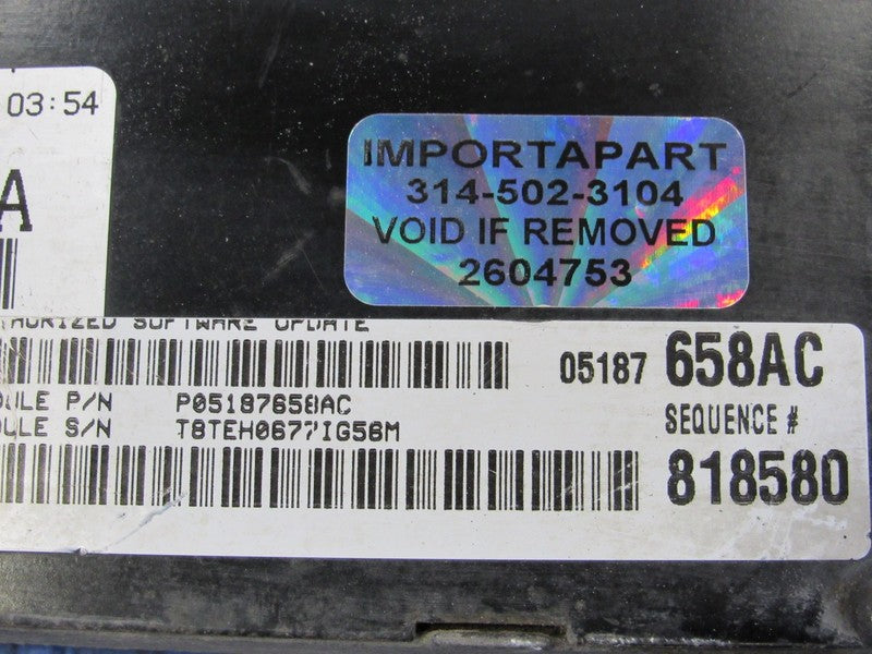 PROGRAMMED PLUG & PLAY 07 Grand Caravan T&C 3.8L ECM 05187658AC 658 PR