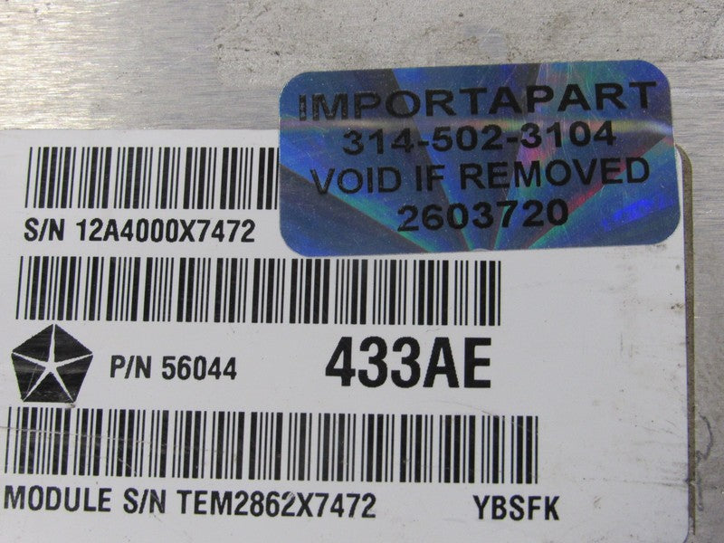 PLUG & PLAY 04 Wrangler TJ 4.0L AT Engine Computer ECU 56044433 PROG 3