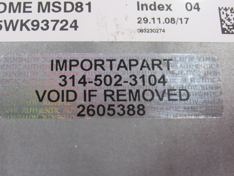 09 BMW 335i 3.0L E90 DME ECU ECM PCM CAS Engine Computer Key Set 7 592