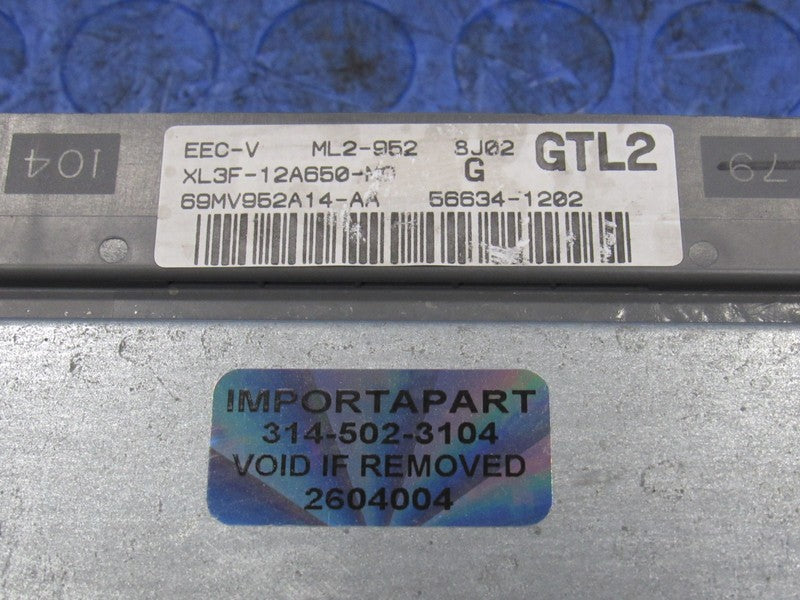 99 Ford F150 4.2L V6 MT ECU ECM PCM Engine Computer GTL2 XL3F-12A650-M