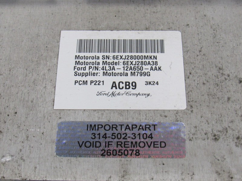 04 Ford F150 5.4L 4x2 ECU ECM PCM Engine Computer ACB9 4L3A-12A650-AAK