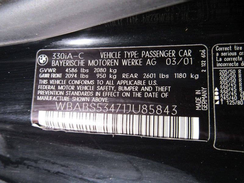 01-06 BMW 325 330 M3 2DR Automatic AC A/C Heater Climate Control