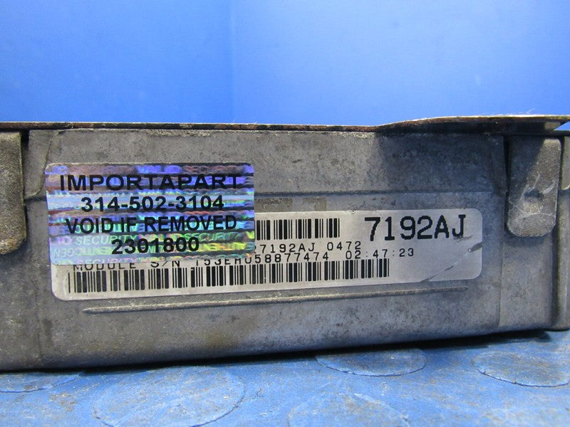 98 Caravan T&C Voyager 3.3L ECU ECM PCM Engine Computer 192 04727192 P