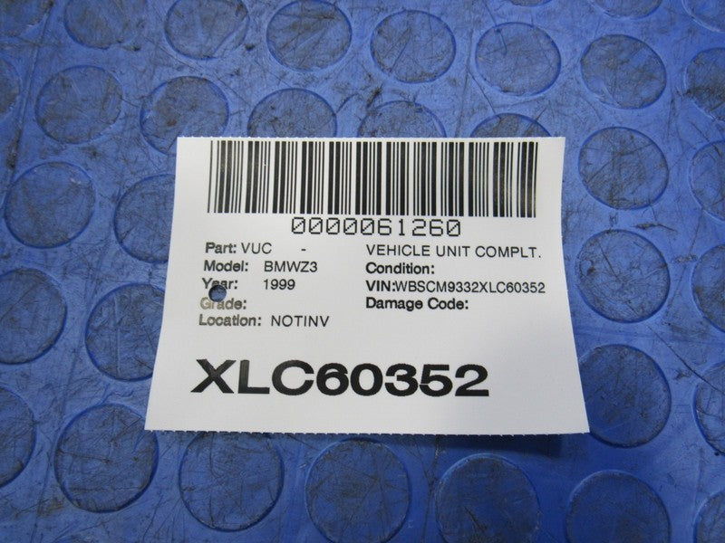 98-02 BMW Z3 M Coupe Roadster Rear Bumper Cover Panel OEM Estoril Blue