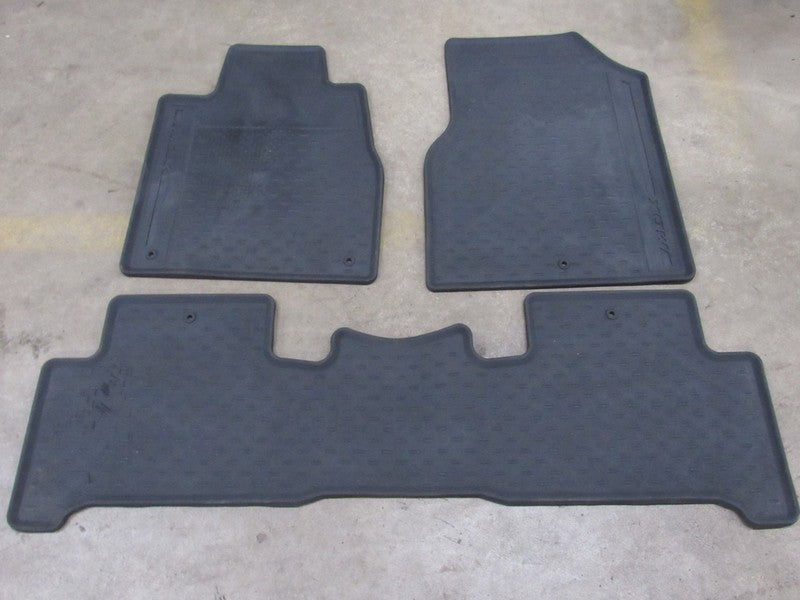 07-13 Acura MDX Accessory Black Rubber All Season Floor Mats Set OEM 4