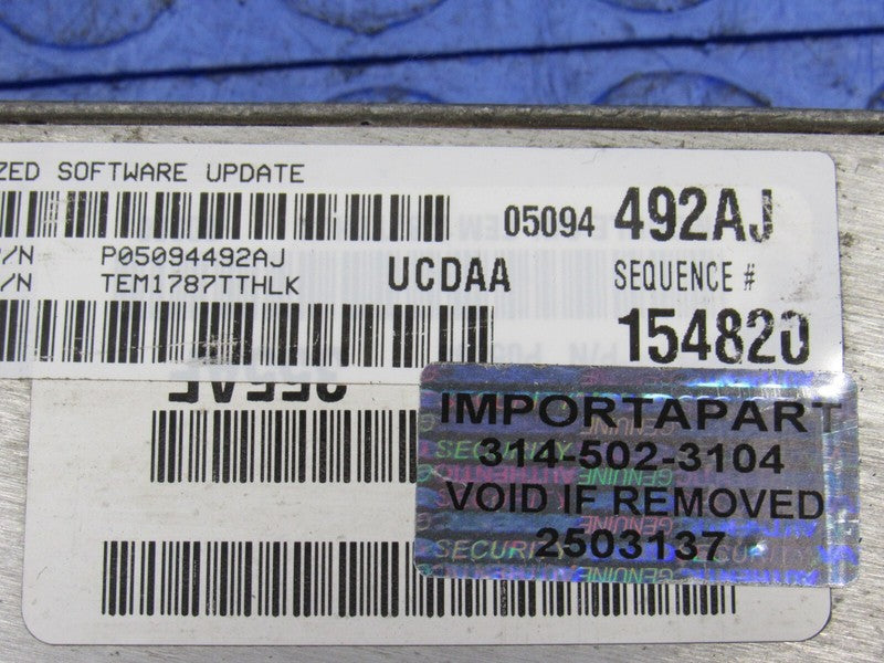 PROGRAMMED PLUG & PLAY 07 Dodge Ram 1500 Truck 5.7 ECM 05094492AJ 492 