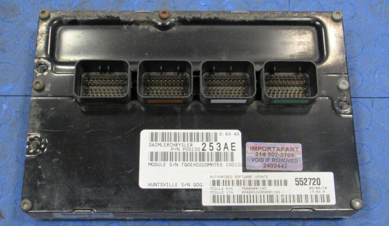 10 Caravan T & C 4.0 ECU ECM PCM Engine Computer Control 411 68050411A