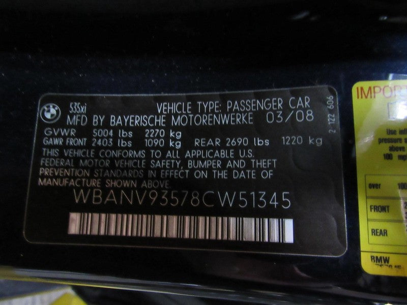 08-10 BMW E60 535 550 M5 Fuel Tank Door Gas Filler Lid Monaco Blue A38