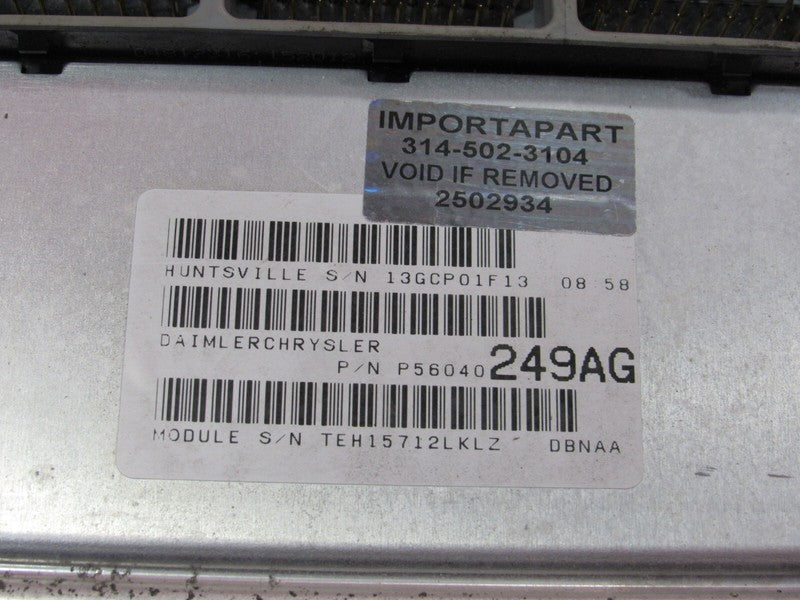 PROGRAMMED PLUG & PLAY 01 Dodge Durango 4.7L ECM 56040249AG 249 PROG 2